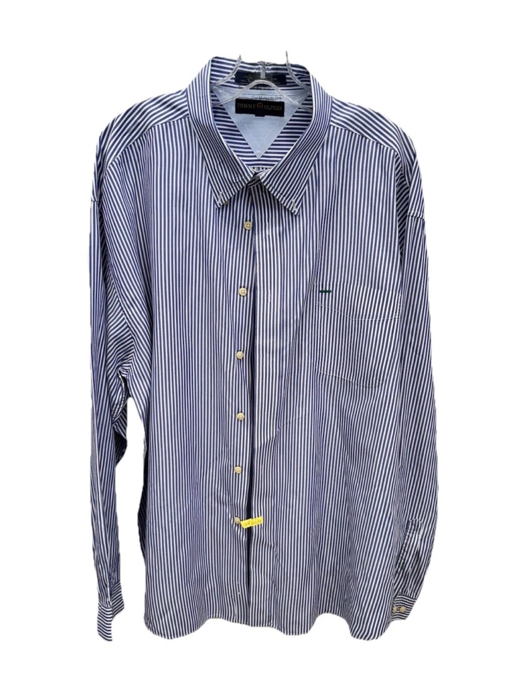 Tommy Hilfiger Men’s Blue Stripe Button-Up Shirt XXL